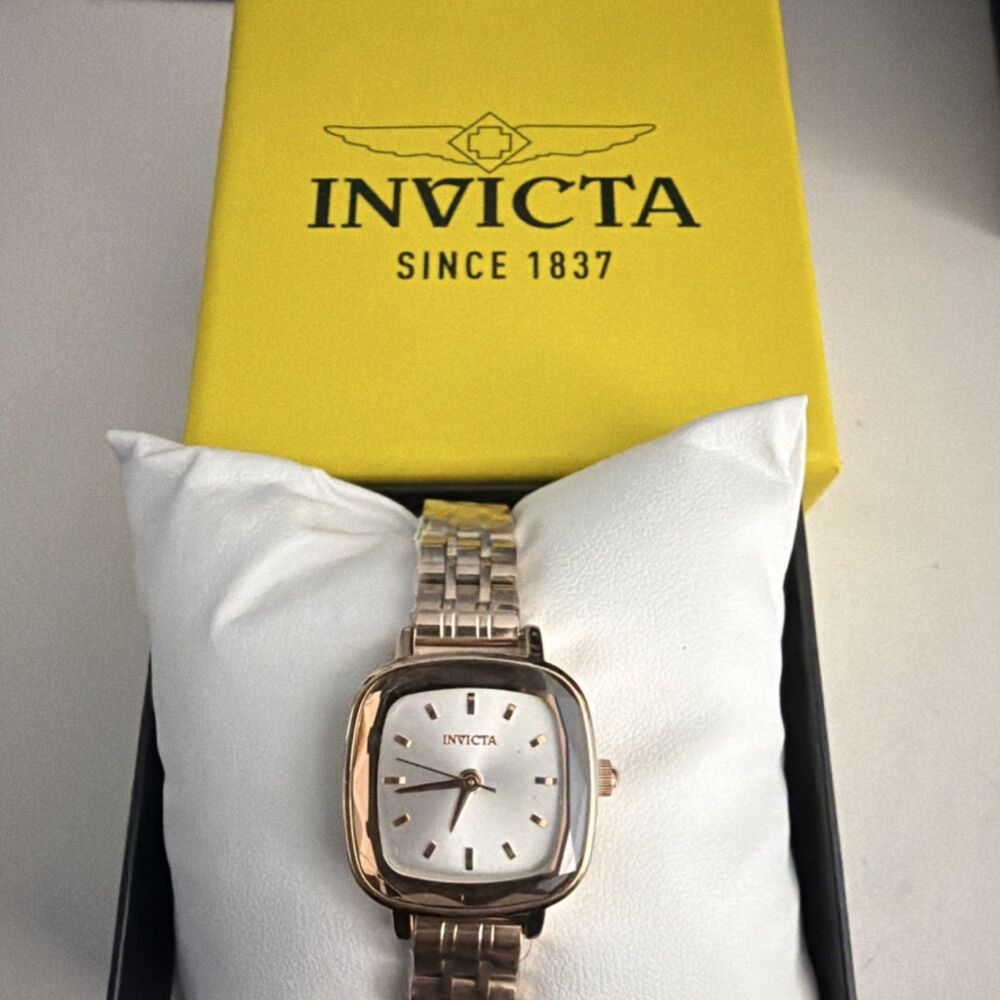 Invicta Womens Wildflower 69411 Watch Rose Gold Square Dial Quartz Stainless - Picture 2 of 10